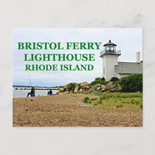 Bristol Ferry Lighthouse, Rhode Island Postcard (Front)
