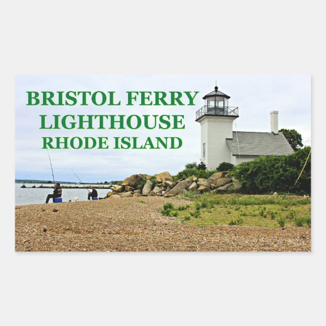 Bristol Ferry Lighthouse, Rhode Island Sticker (Front)