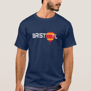 Bristol Hot Air Ballooning Cool Typographic T-Shirt