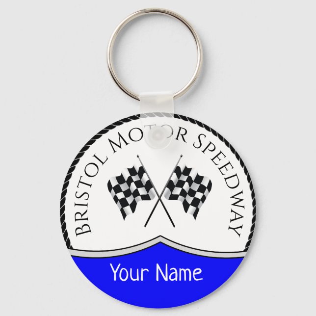 BRISTOL MOTOR SPEEDWAY - CHECKERD FLAG KEYCHAIN (Front)