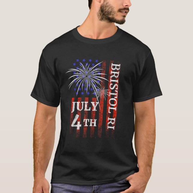 Bristol RI 4th of July Independence Day T Shirt (Front)