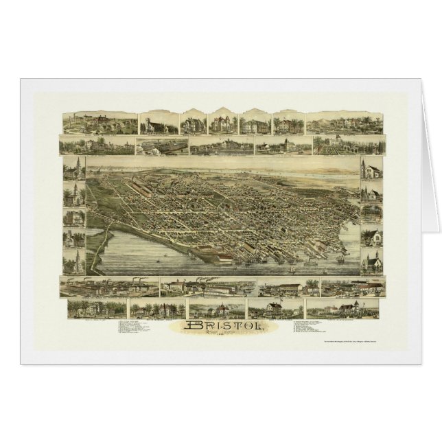 Bristol, RI Panoramic Map - 1891 (Front Horizontal)
