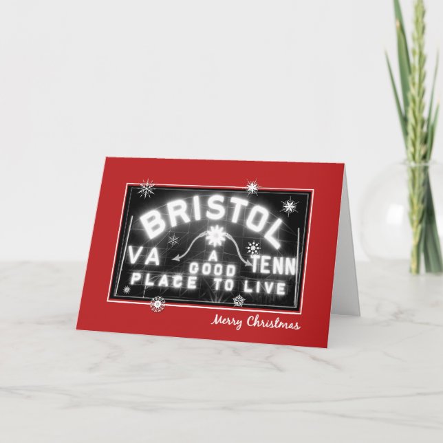 Bristol Sign Holiday card with customizable text (Front)