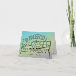 Bristol Slogan Sign Vintage style design Holiday Card