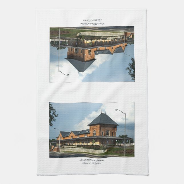 Bristol Train Station Bristol Virginia Kitchen Towel (Vertical)
