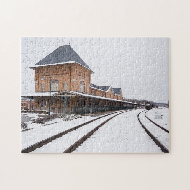 Bristol Train Station in the Snow Jigsaw Puzzle (Horizontal)