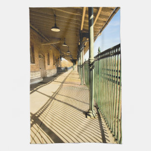 Bristol Train Station Platform Watercolor effect Kitchen Towel