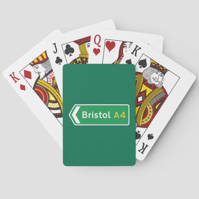 Bristol, UK Road Sign Playing Cards (Back)