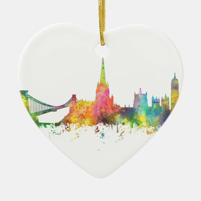 BRISTOL, UK SKYLINE CERAMIC ORNAMENT (Front)