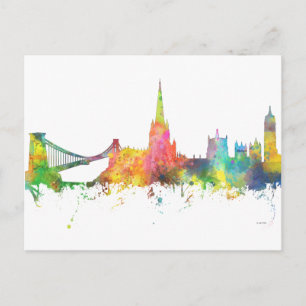 BRISTOL, UK SKYLINE POSTCARD