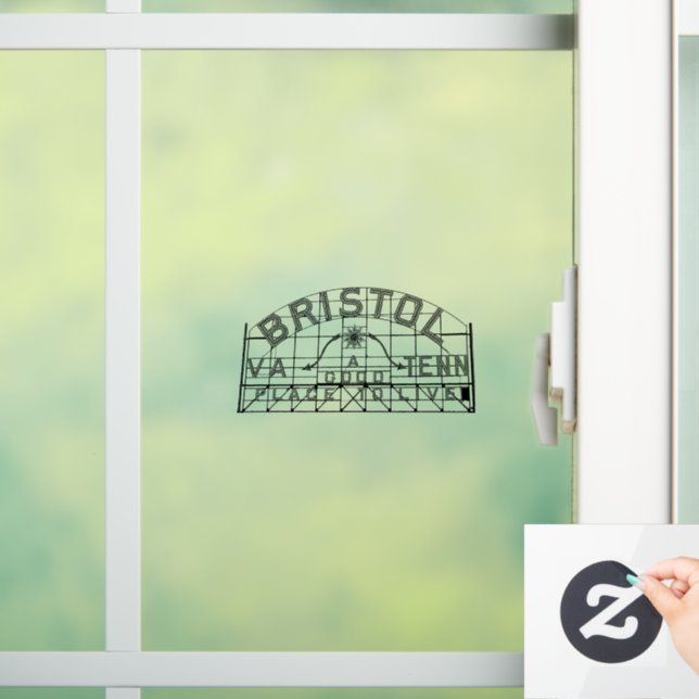 Bristol VA TN slogan sign window cling (Home)