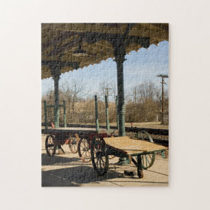 Bristol Va. Train Station Freight  Wagons puzzle