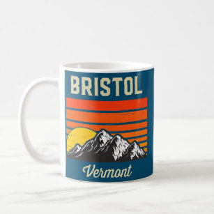 Bristol Vermont Retro Vintage City State USA  Coffee Mug