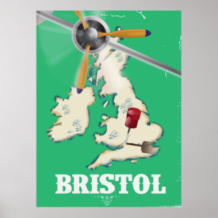 Bristol Vintage Travel poster