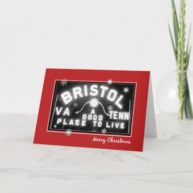 Bristol Virginia Tennessee Christmas Card (Front)