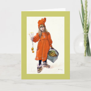 Brita (Iduna) with Candles and  Apples Holiday Card