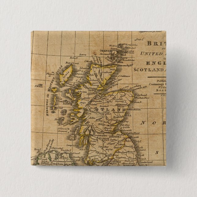 Britain 2 Inch Square Button (Front)