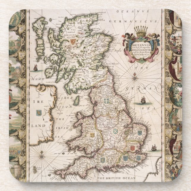 Britain As It Was Devided In The Tyme of the Engli Coaster (Front)