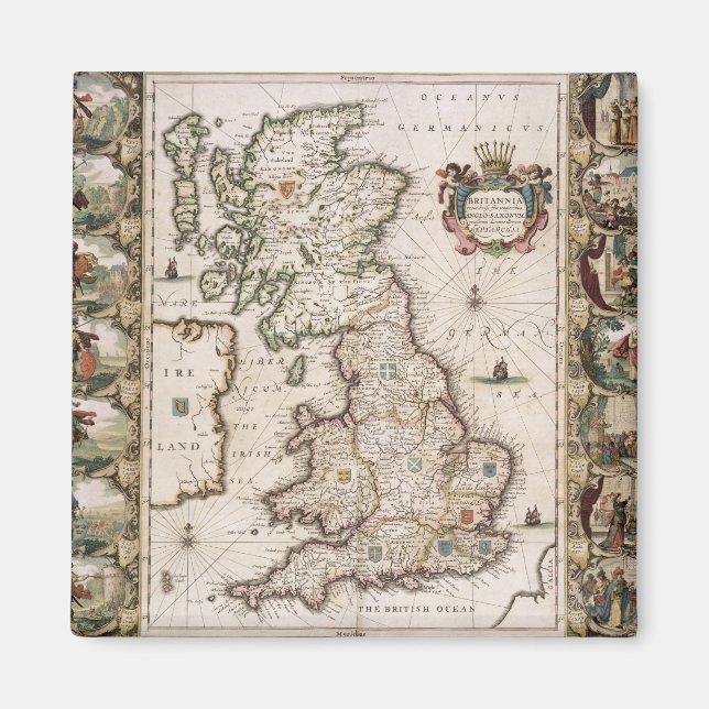 Britain As It Was Devided In The Tyme of the Engli Magnet (Front)