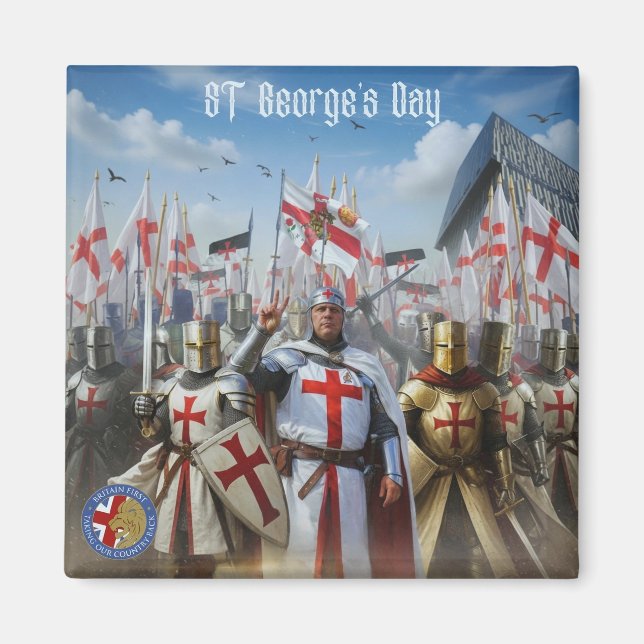 Britain First St, George's Day Fridge Magnet  (Front)