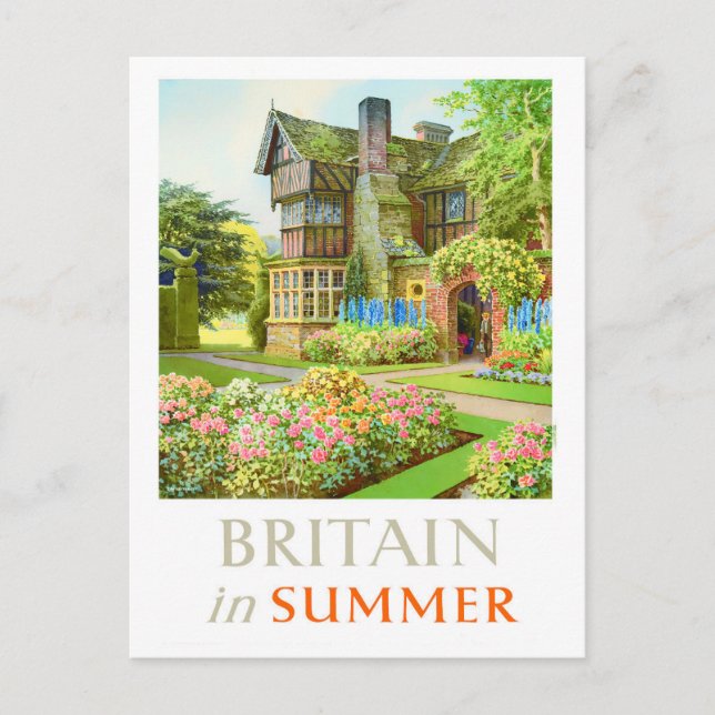 Britain in summer vintage travel Postcard (Front)