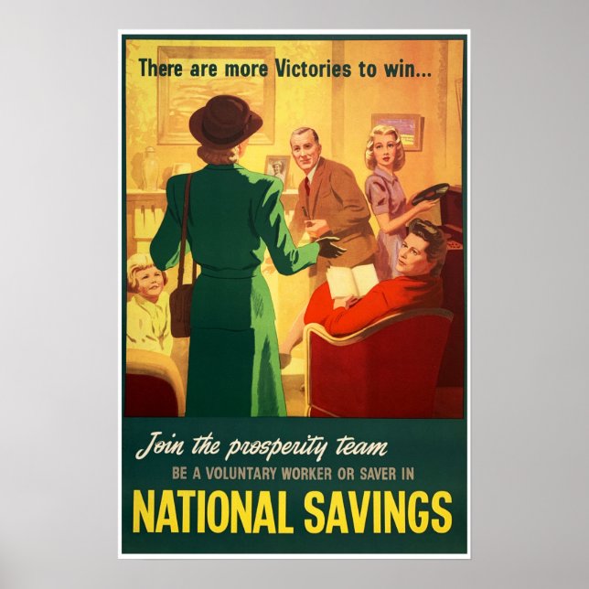 Britain Prosperity Team NATIONAL SAVINGS World War Poster (Front)