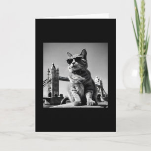 Britain Vacation And Cat Sightseeing In London Card