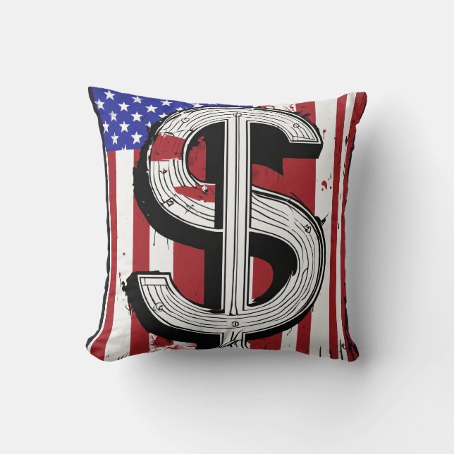 Britannia Currency Fusion" Throw Pillow (Front)