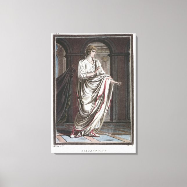 Britannicus, costume for 'Britannicus' by Jean Rac Canvas Print (Front)