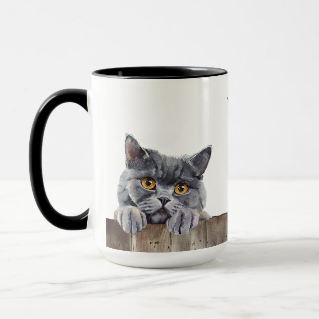 Britanniques Shorthair Cat Mug (Gauche)