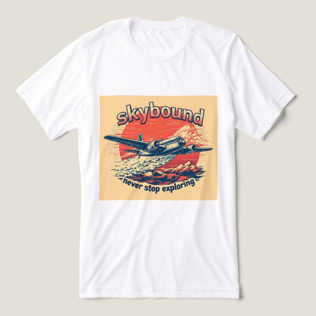 Brite-T Skybound Never Stop Exploring 0019618 Tri-Blend Shirt (Design Front)