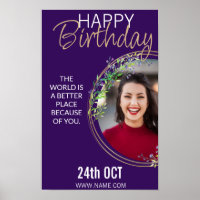 Brithday poster class invite, work birthday