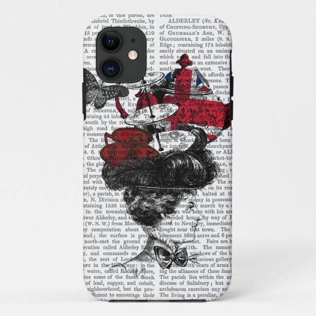 British Afternoon Tea Hat Case-Mate iPhone Case (Back)