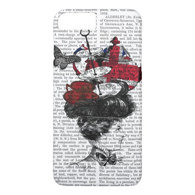 British Afternoon Tea Hat Case-Mate iPhone Case (Back)