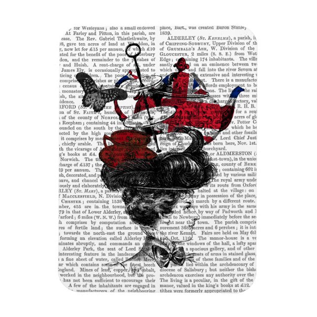 British Afternoon Tea Hat Magnet (Vertical)