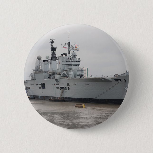 British Aircraft Carrier 2 Inch Round Button (Front)