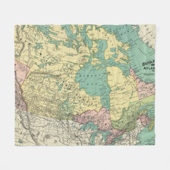 British America Fleece Blanket (Front (Horizontal))