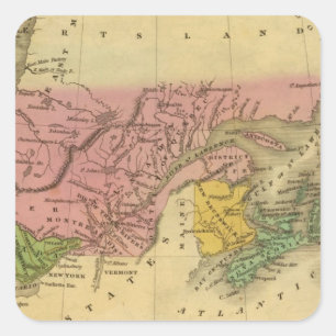 British America Square Sticker