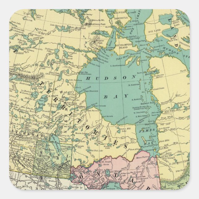 British America Square Sticker (Front)