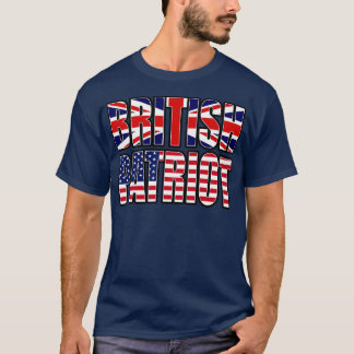 British American Patriot Pride Heritage Flag Gift  T-Shirt