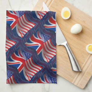 British-American Waving Flag Kitchen Towel