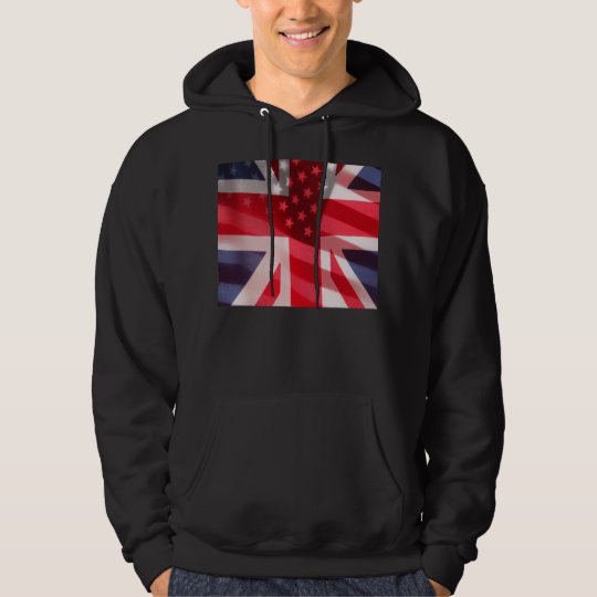 British and American flags Hoodie