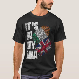 British And Irish Mix DNA Flag Heritage  T-Shirt