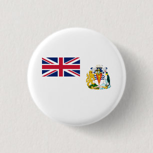 British Antarctic Territory Flag 1 Inch Round Button
