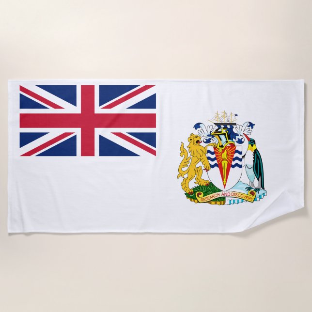 British Antarctic Territory Flag Beach Towel (Front)