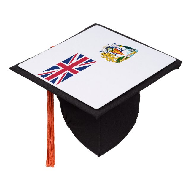 British Antarctic Territory Flag Graduation Cap Topper (Angled)