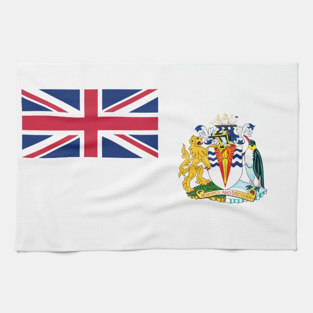 British Antarctic Territory Flag Kitchen Towel (Horizontal)