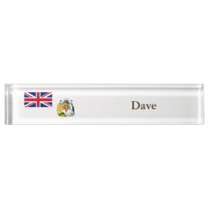 British Antarctic Territory Flag Nameplate