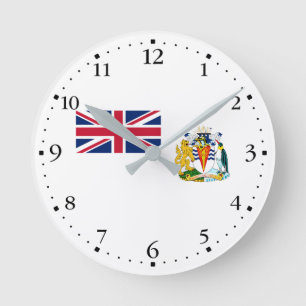 British Antarctic Territory Flag Round Clock
