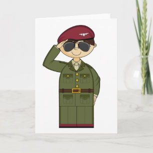 British Army Officer Saluting Card